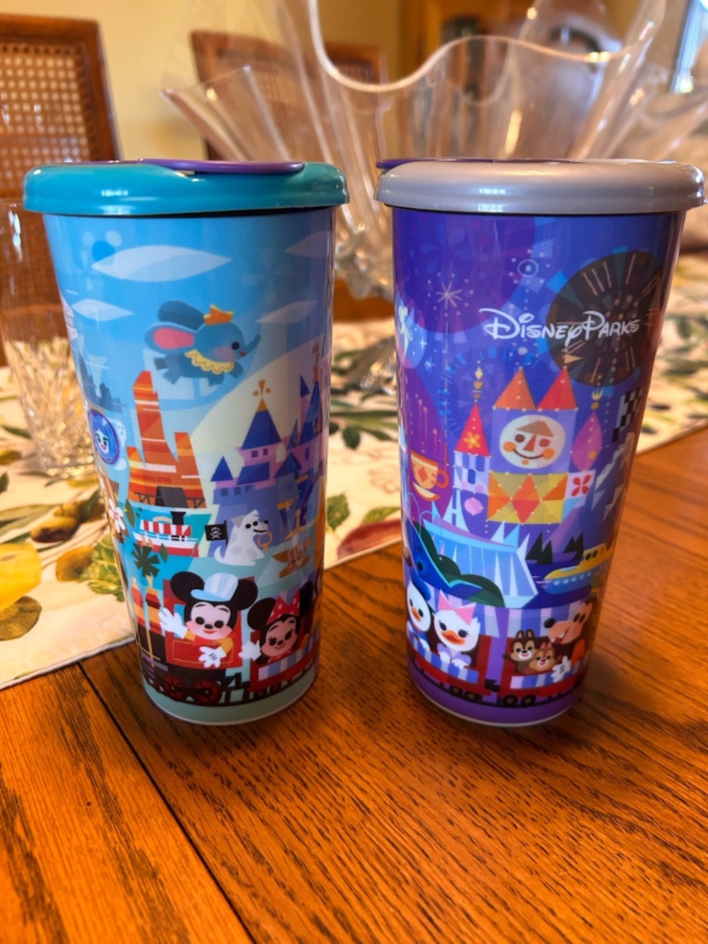 Disney Parks artist edition Blue & Purple Iconic Tumbler Set